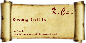 Kövesy Csilla névjegykártya