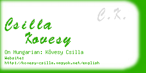 csilla kovesy business card